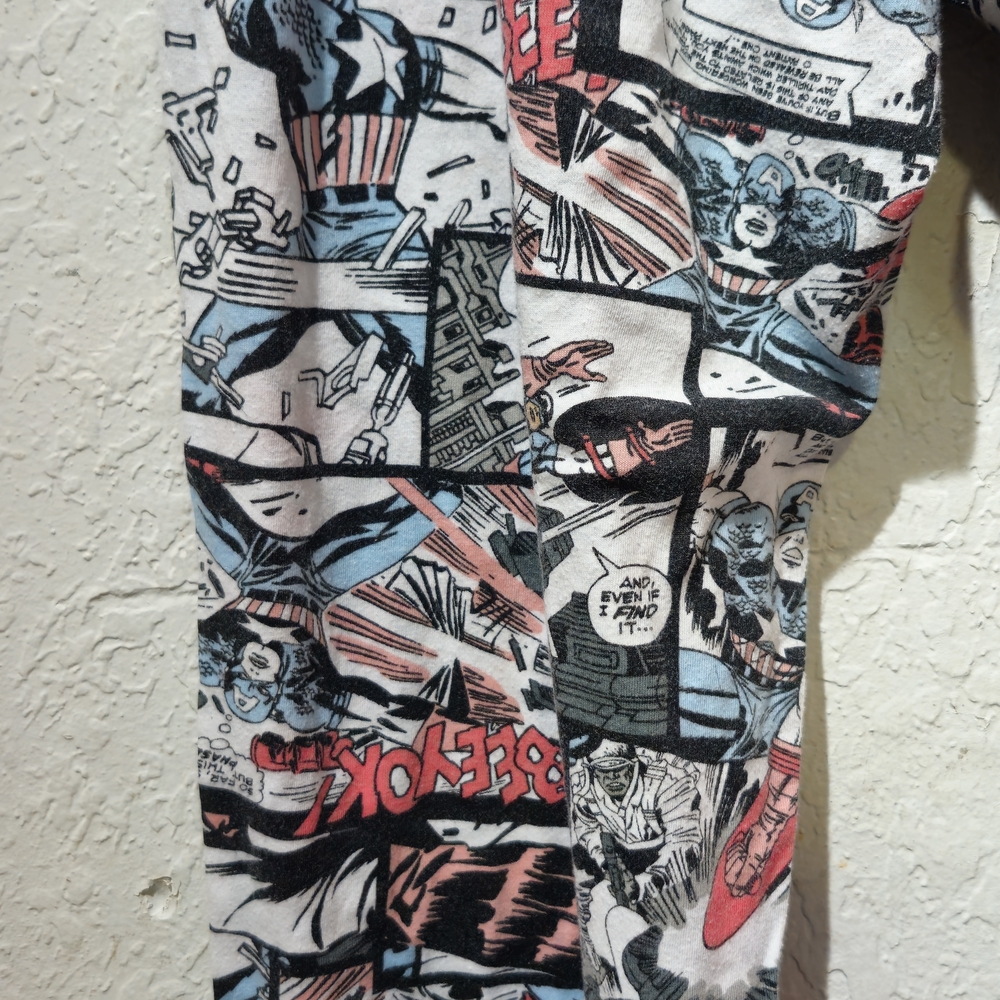 Marvel Graphic Print Apparel Captain America Pajama Pants XL image 8